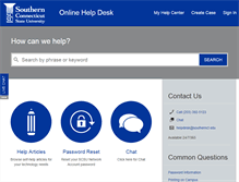 Tablet Screenshot of helpdesk.southernct.edu